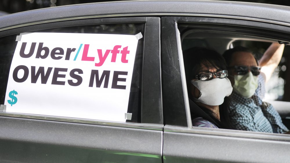 Uber/Lyft driver protesting