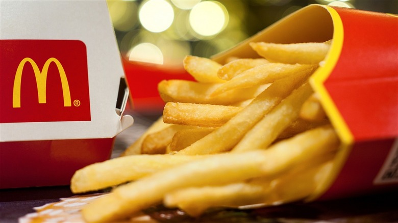 Container of McDonald's french fries