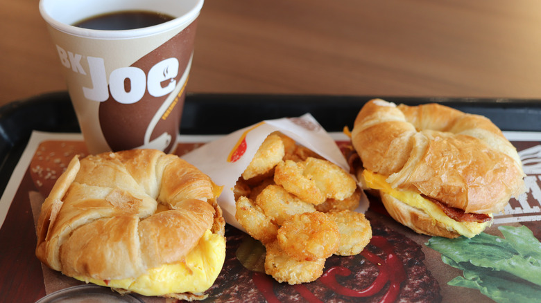 Burger King breakfast on a tray