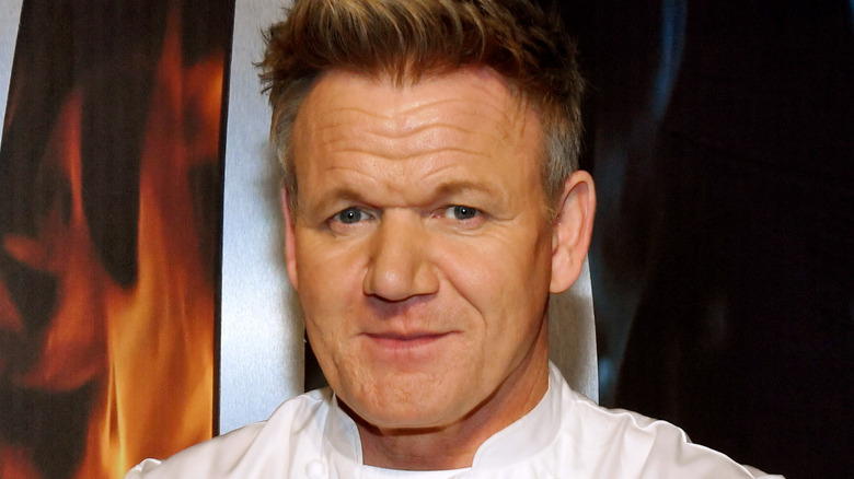 Gordon Ramsay on set of hell's kitchen