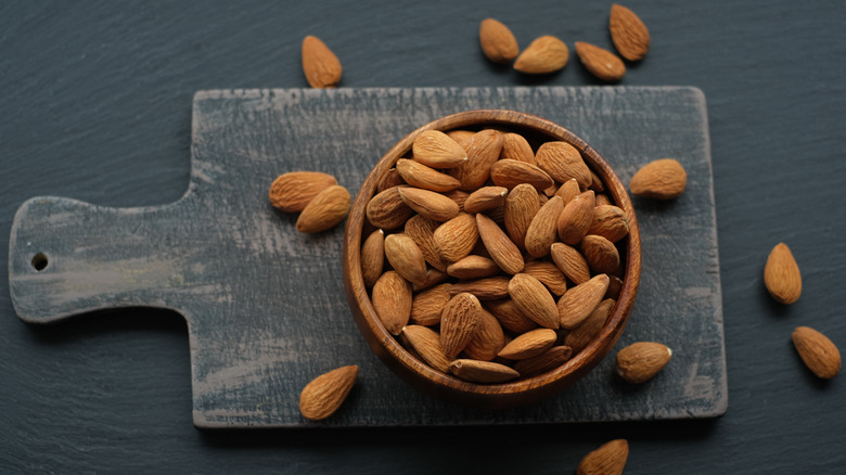 Almonds in bowl