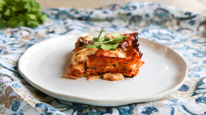 Lasagna on a plate