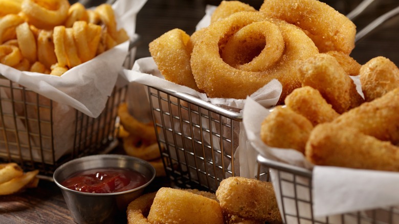 various fried foods