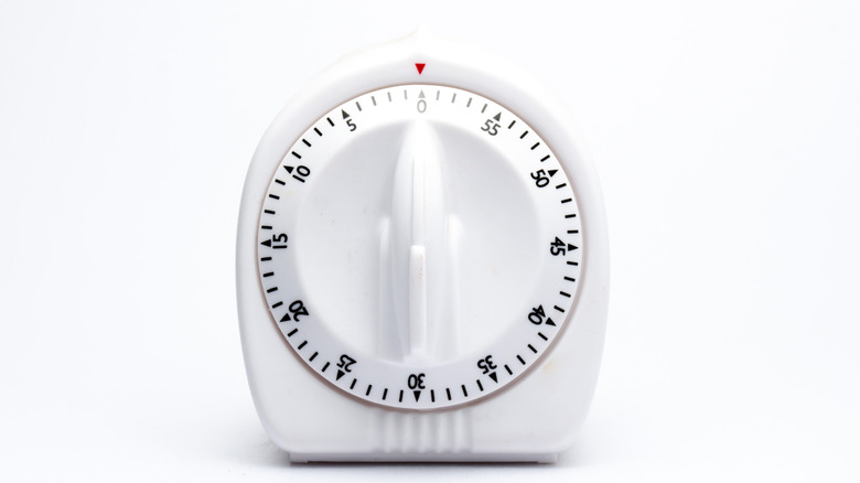 White kitchen timer