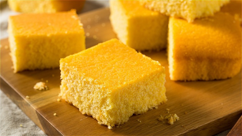 Squares of cornbread