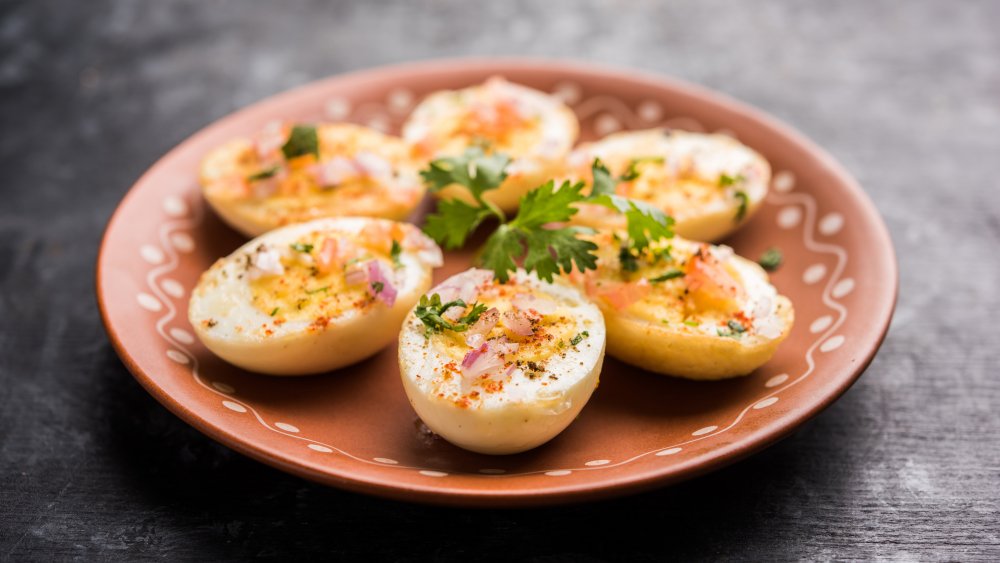 hard boiled eggs with spices