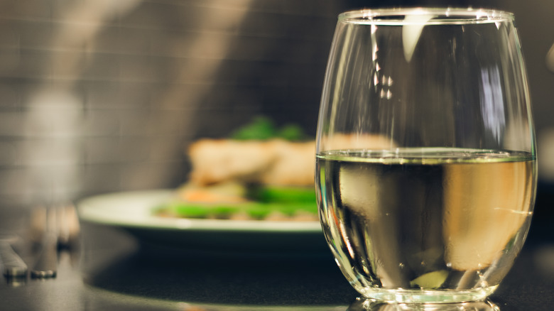 glass of white wine