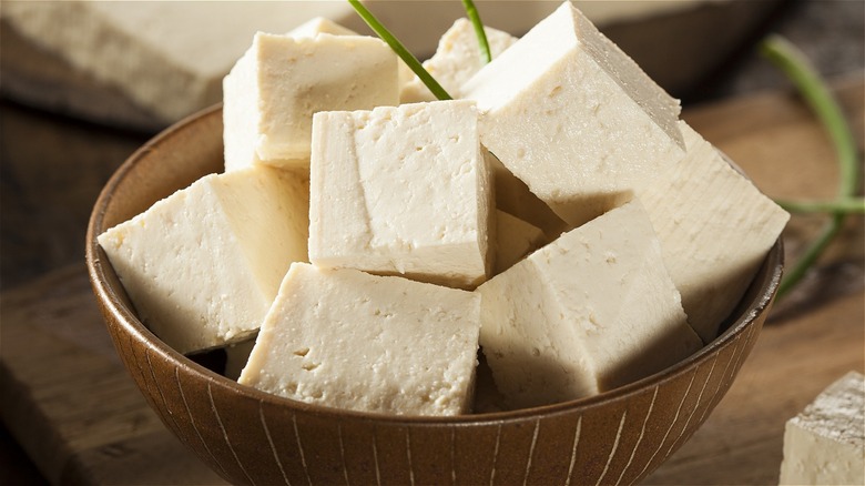 cubed tofu