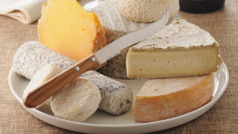 variety of cheeses