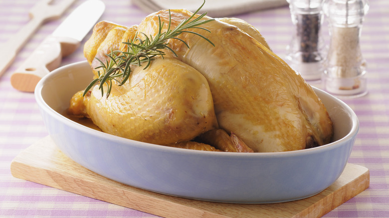 Roasted chicken and rosemary