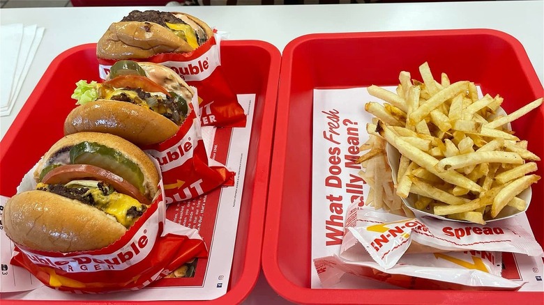 In-N-Out burger and fries