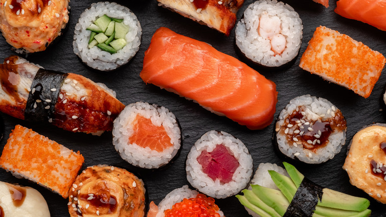 Different types of sushi