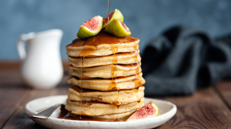 Stack of really fluffy pancakes