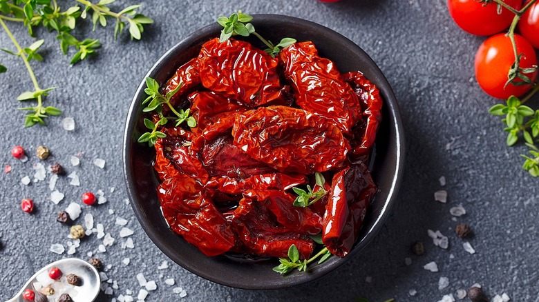sun dried tomatoes in bowl
