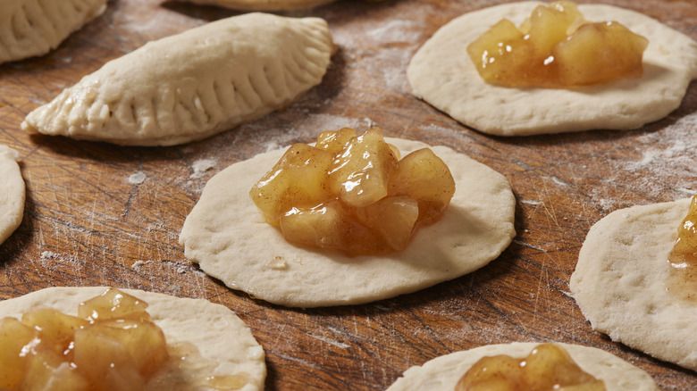 Apple hand pies made with biscuit dough