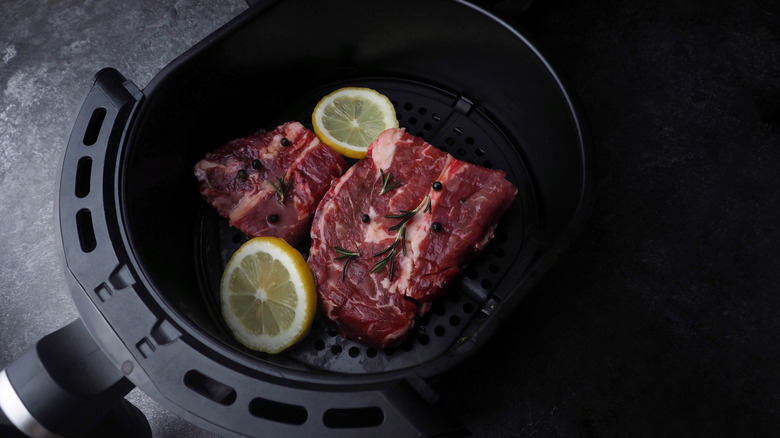 raw meat in air fryer