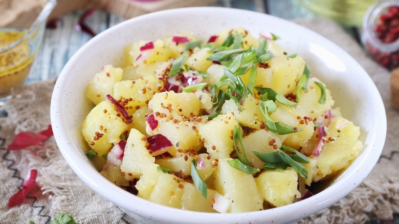 potato salad in a bowl