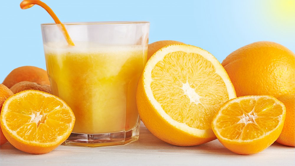 Orange juice in a glass