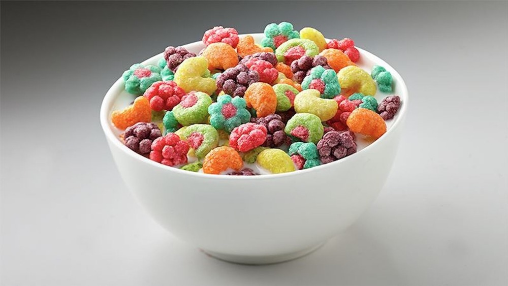 Bowl of Trix cereal