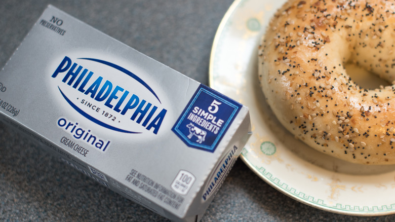 Philadelphia Cream Cheese with bagel