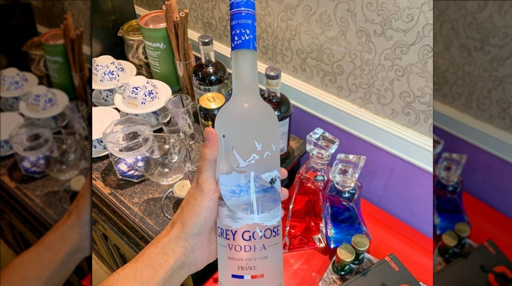 A bottle of Grey Goose