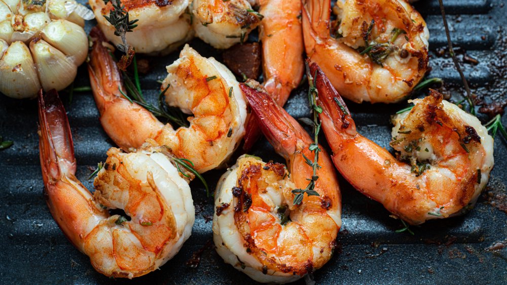 Shrimp on grill