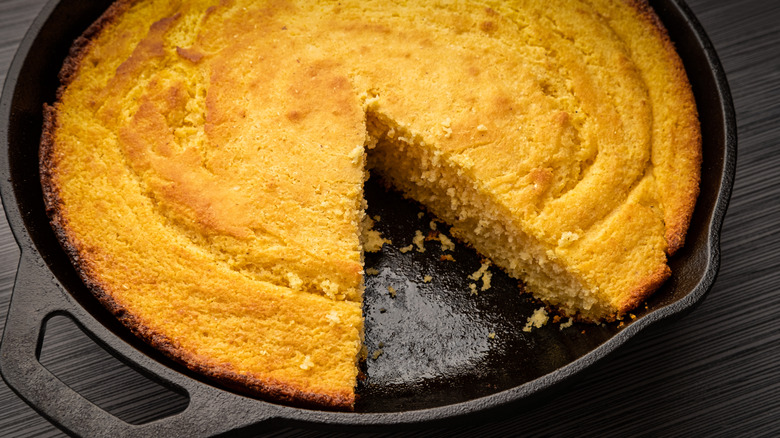 Cornbread on a skillet