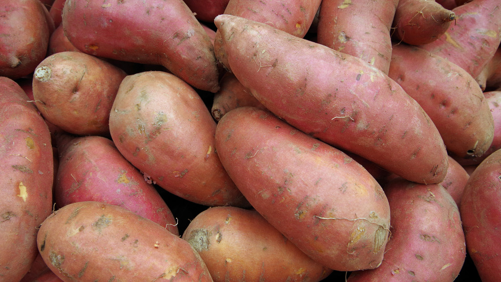 Pile of sweet potatoes
