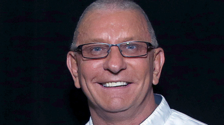 Robert Irvine in white chef's coat