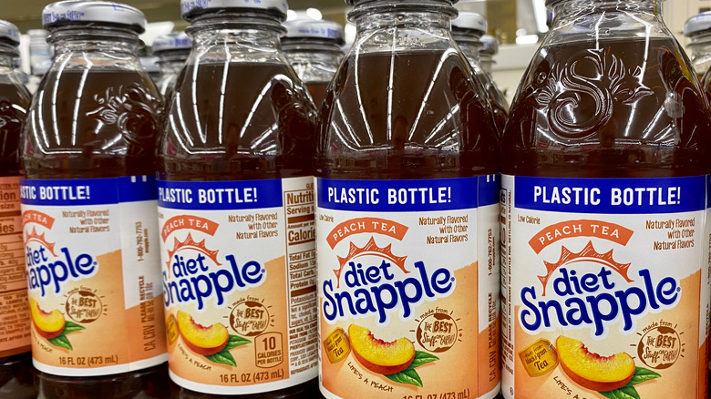Diet Peach Snapple bottles 