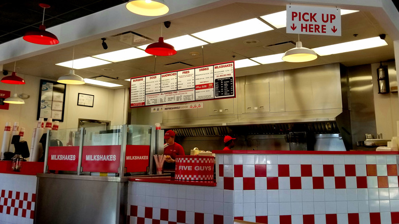 Five Guys kitchen workers