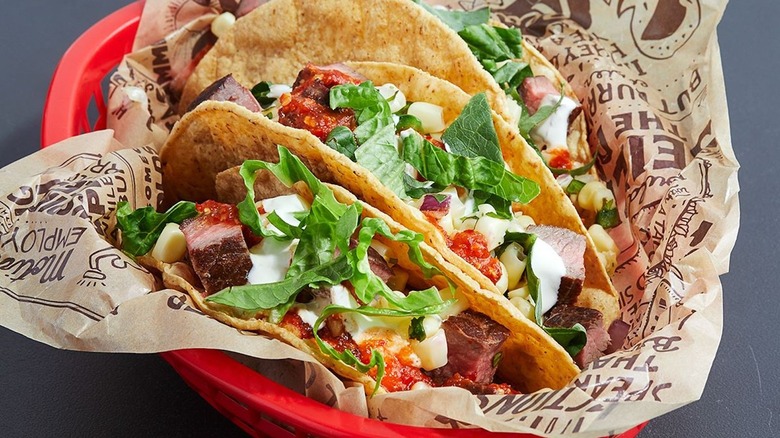 Chipotle steak tacos