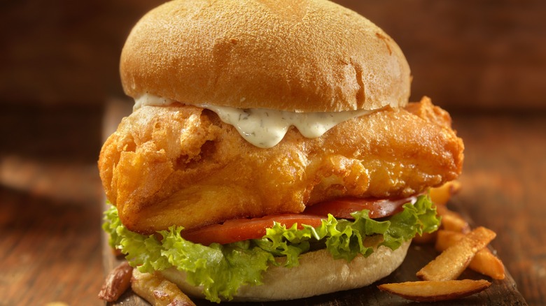 Fried cod sandwich