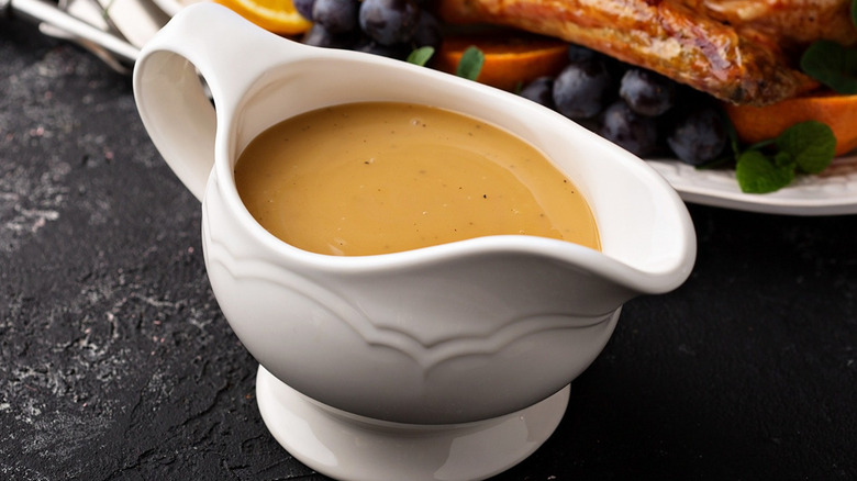 Gravy in a bowl