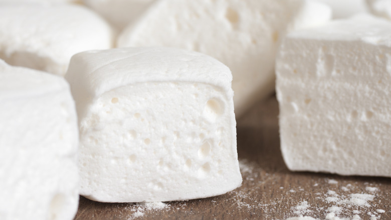 Closeup marshmallow squares