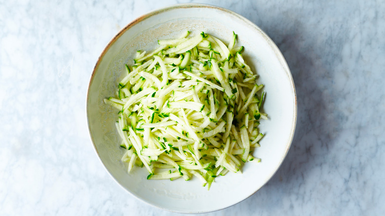 Grated zucchini