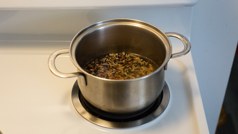 rice blend in stovetop pot
