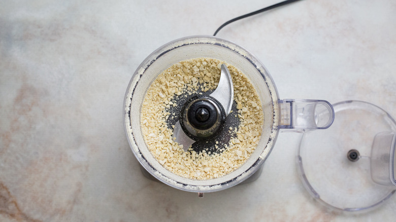 ground cashews in food processor