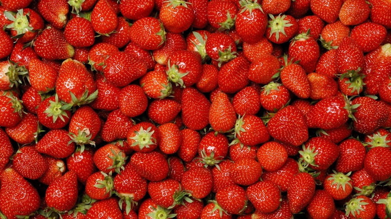 Pile of strawberries