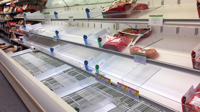 Lack of meat on store shelves