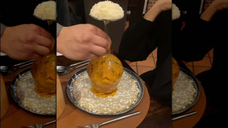 wine glass pasta