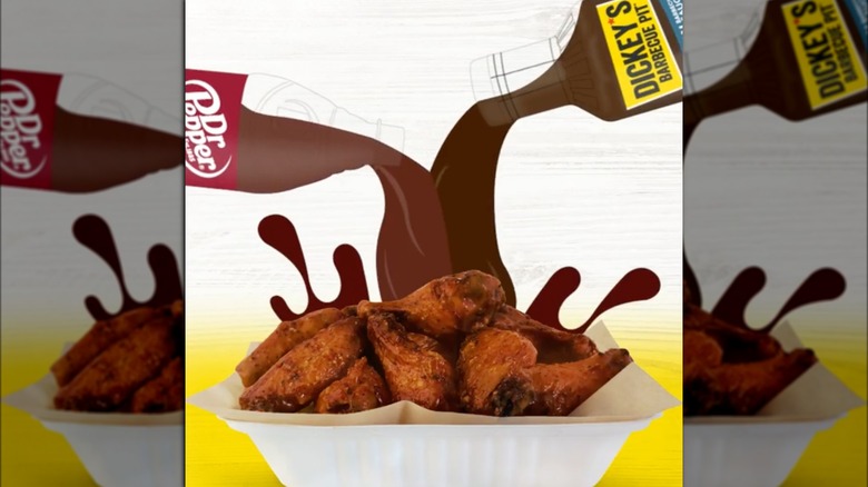 A Dr Pepper and Dickey's BBQ sauce