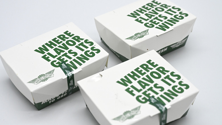 Wingstop  chicken wing boxes