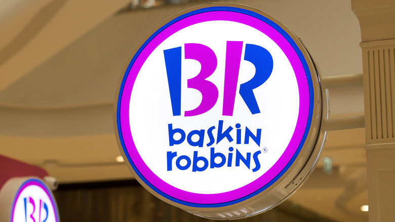 Baskin Robbins store and sign