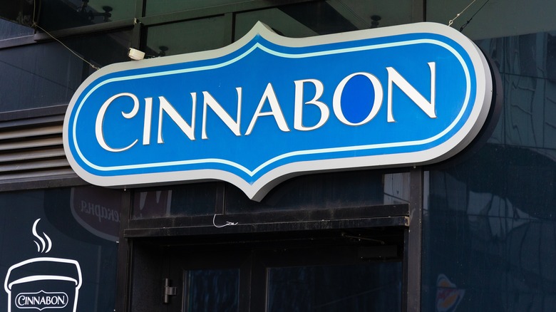 Cinnabon logo on building