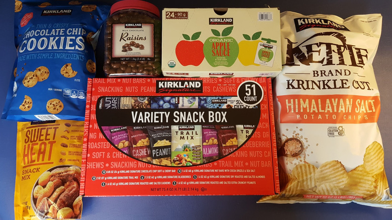 Selection of Costco snacks