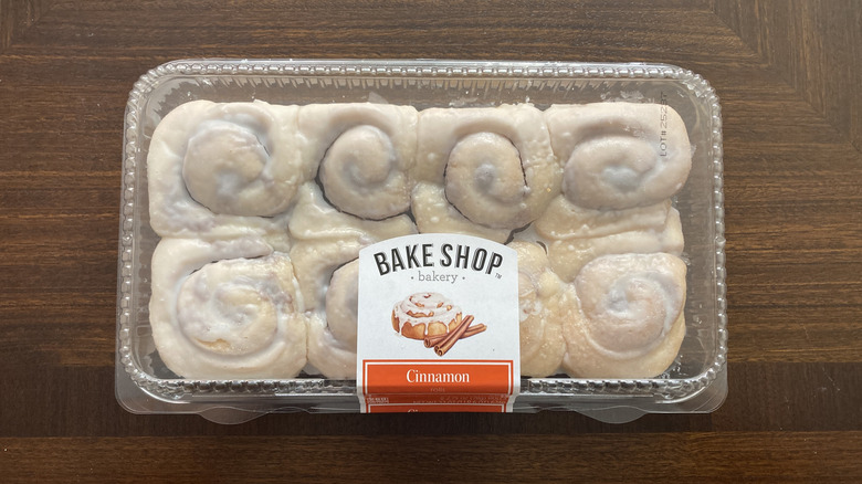 Bake Shop cinnamon rolls in package