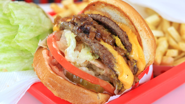 In-N-Out burger and fries