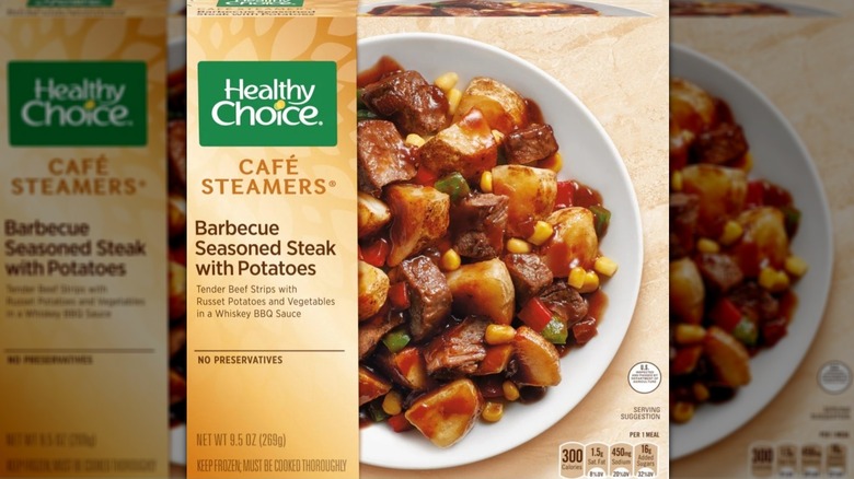 Healthy Choice Cafe Steamers Barbecue Seasoned Steak with Potatoes package