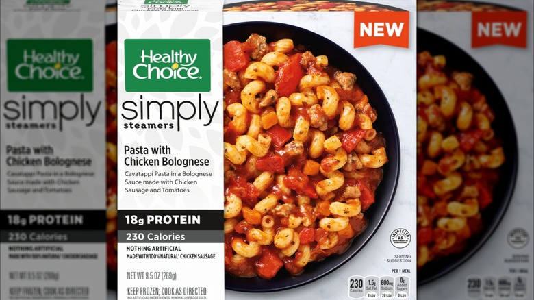 Simply Steamers Pasta with Chicken Bolognese package